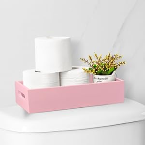ALELION Pink Bathroom Basket for Organizing - Image 3