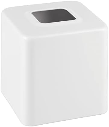 mDesign Steel Square Tissue Box Cover, Modern Facial Paper Holder - Image 3