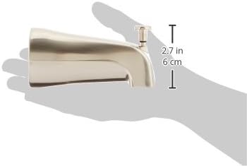 EZ-FLO 5 Inch Zinc Bath Tub Diverter Spout, 1/2 Inch IPS Pipe, Brushed Nickel - Image 3