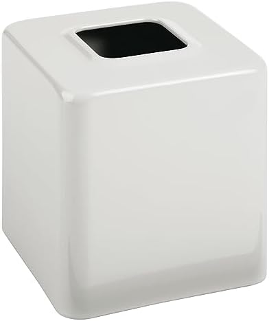mDesign Metal Square Tissue Box Cover, Modern Facial Paper Holder, Accessories - Image 4