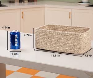 6 Pack Storage Baskets for Shelves, Small Baskets for Shelves, Cute Decorative - Image 3