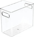 mDesign Tall Modern Stackable Plastic Storage Organizer Bin Basket by mDesign