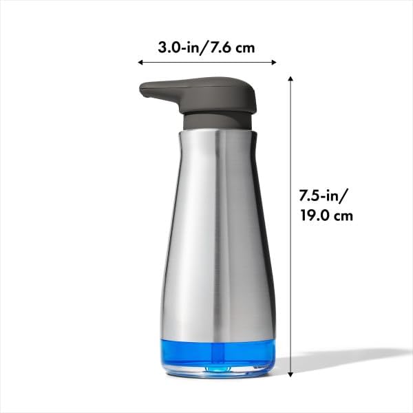 OXO Good Grips Stainless Steel Soap Dispenser, Kitchen and Bathroom Accessories - Image 6