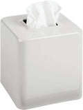 mDesign Metal Square Tissue Box Cover, Modern Facial Paper Holder, Accessories by mDesign