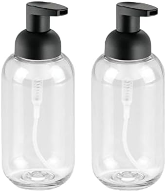 mDesign Round Plastic Refillable Foaming Soap Dispenser Pump Bottle by mDesign