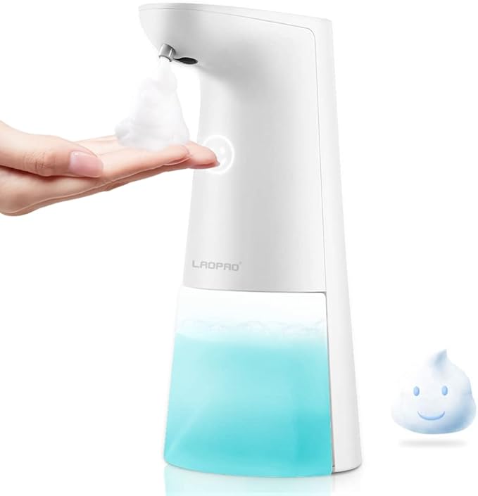 LAOPAO Automatic Hands Free Foaming Soap Dispenser, 240ml Countertop Touchless by LAOPAOInc-TheUSA