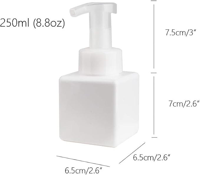UUJOLY Foaming Soap Dispenser, 250ml Refillable Pump Bottle - Image 4