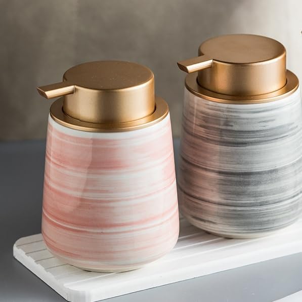 Modern Striped Style Gold Soap Dispenser - Image 6