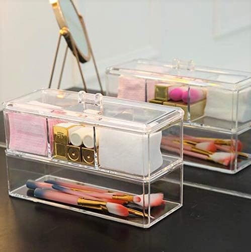 Square Acrylic Cotton Ball Pads Gauze Swab Holder Organizer Q-tip Dispenser - Image 4