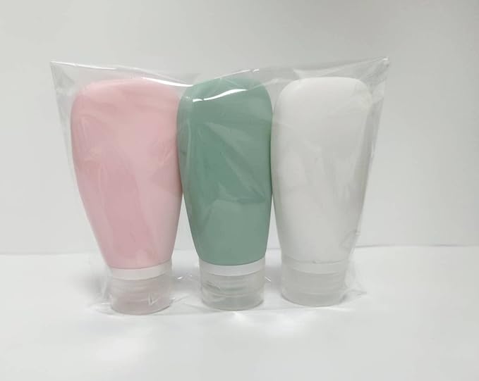 Travel Bottles for Toiletries, TSA Approved 3oz Leak Proof Silicone Refillable - Image 2