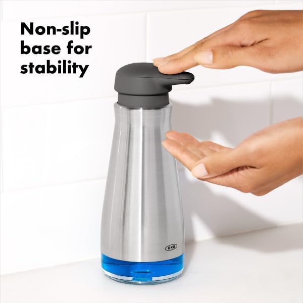 OXO Good Grips Stainless Steel Soap Dispenser, Kitchen and Bathroom Accessories - Image 3