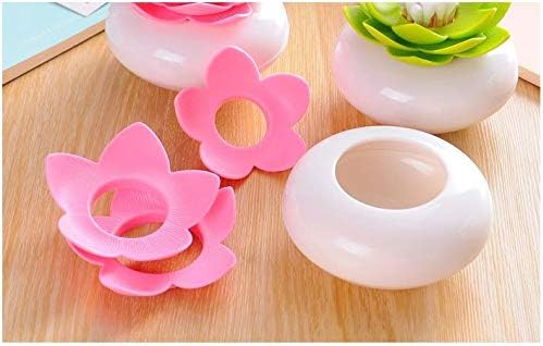 Bloss 4 Packs Lotus Qtip Holders Bathroom Organizer Accessories, Unique - Image 3