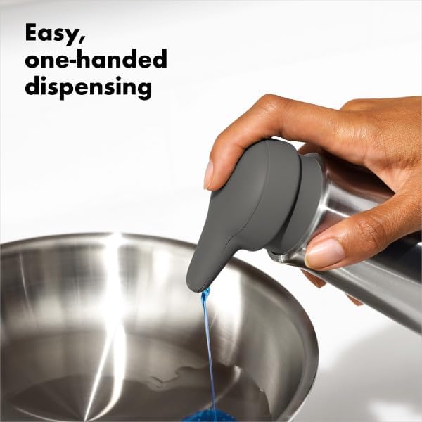 OXO Good Grips Stainless Steel Soap Dispenser, Kitchen and Bathroom Accessories - Image 2