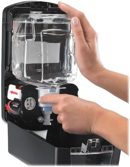 GOJO LTX-12 Touch Free Foam Soap Dispenser, Chrome/Black, 1200 ml Soap Refills - Image 2