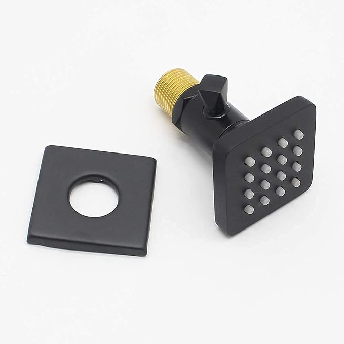 Shower Body Spray Solid Brass Massage Jets Wall Mount, Matte Black Showerhead - Image 9