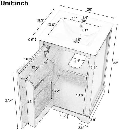 Bellemave 20" Bathroom Vanity - Image 2