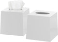 2 Pack White Tissue Box Cover – Square Tissue Box Holder by DW%C3%8BLLZAHOM%C3%8B