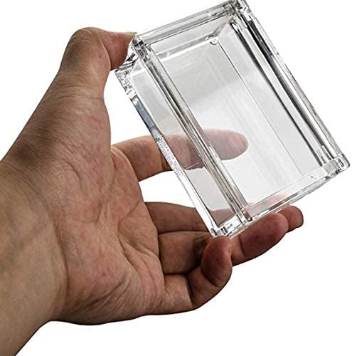 Sizikato Set of 2 Clear Acrylic Q-Tip Holder Bathroom Cotton Swab Dispenser. - Image 3