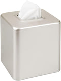 mDesign Steel Square Tissue Box Cover, Modern Facial Tissue Holder by mDesign