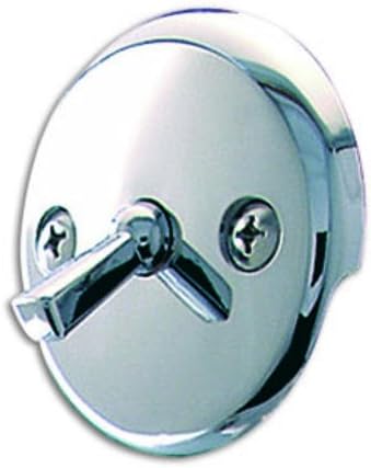 PF WaterWorks PF0960-CHBath Tub/Bathtub Drain Trip Lever Overflow Face Plate - Image 2