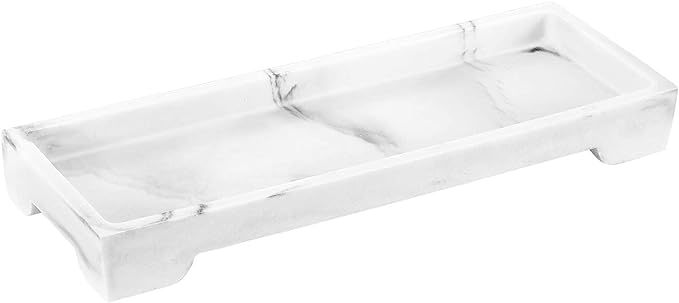 Luxspire Vanity Tray, Bathroom Toilet Tank Storage Tray, Resin Kitchen Sink by Luxspire