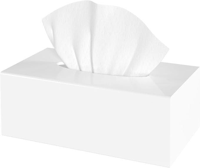 SILUT Acrylic Tissue Box Cover, Tissue Box Cover Rectangle, Modern Tissue Box by SILUT