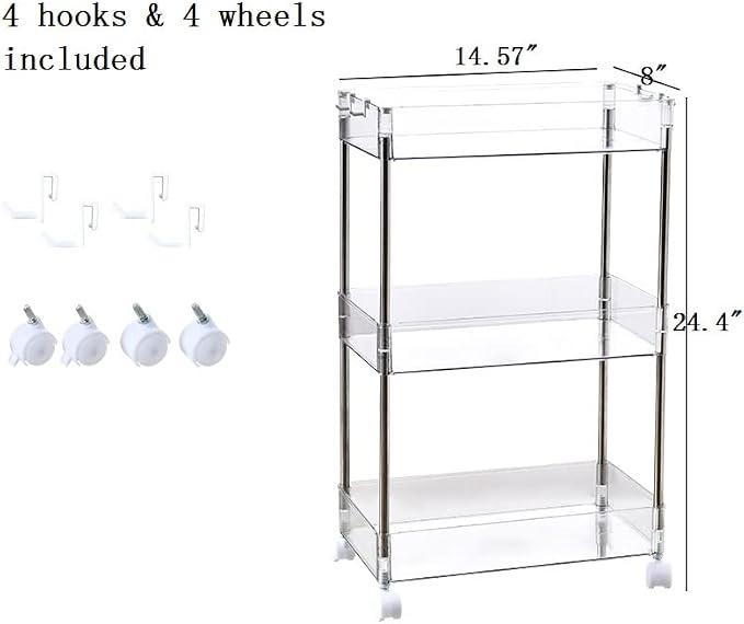 Chris.W Slim Storage Cart 3 Tier - Image 3