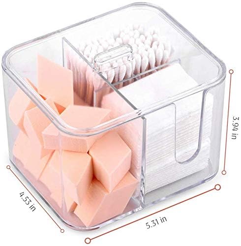SUNFICON Cotton Swab Balls Box Cotton Pads Holder Organizer Holder Dispenser - Image 7