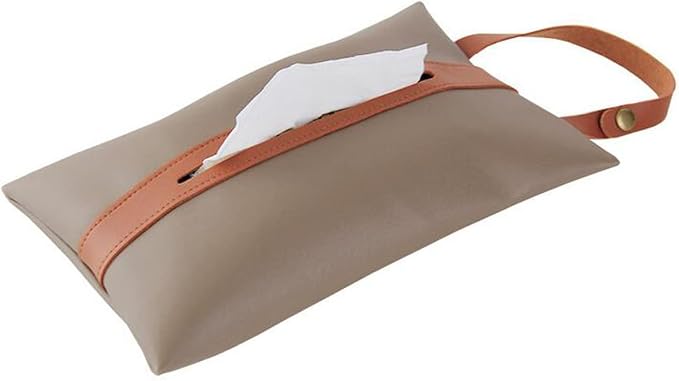 Tissues Box PU Leather Facial Paper Storage Case Rectangular Organizer Holder by Spotact