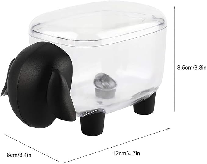 2-Pack Sheep Acrylic Cotton Ball & Qtip Dispenser - Image 5