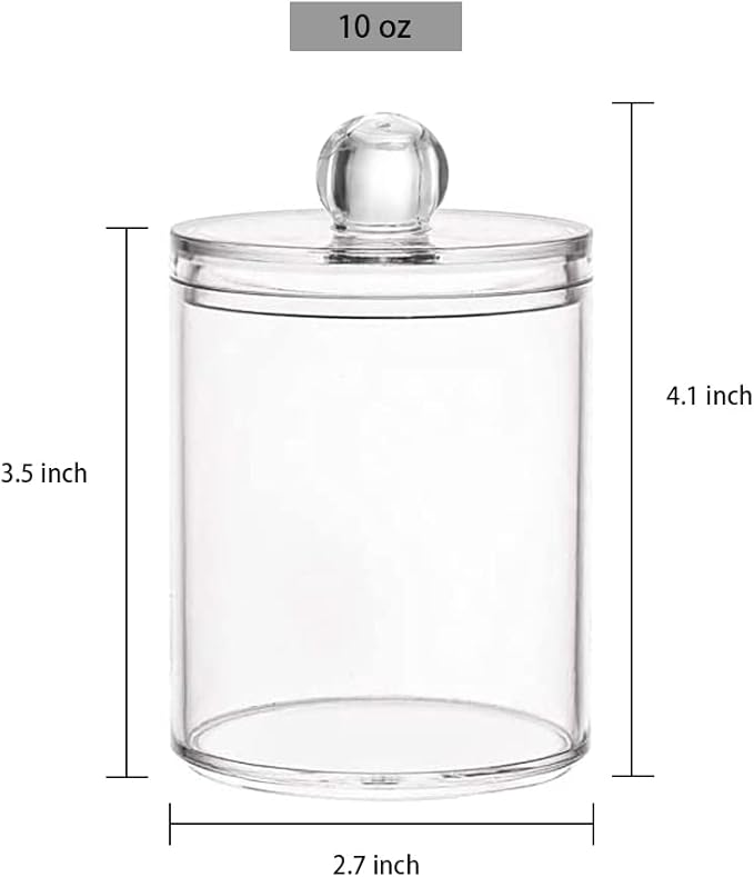 2 Pack Qtip Holder Storage Canister - Image 2