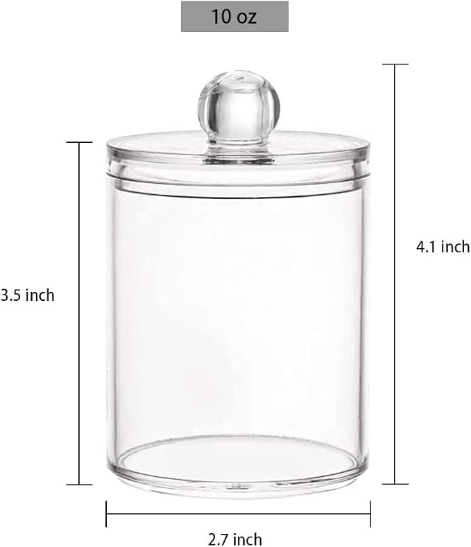 3 Pack Qtip Holder Storage Canister - Image 2