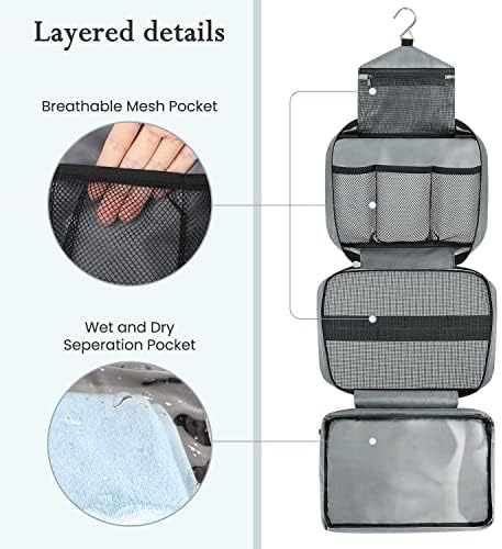 Maliton Toiletry Bag for Men & Women Travel Toiletry Bag Hanging Toiletry Bag - Image 8