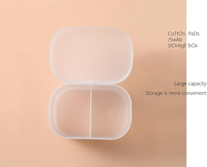 home transparent cotton pads/swabs large capacity storage box - Image 4
