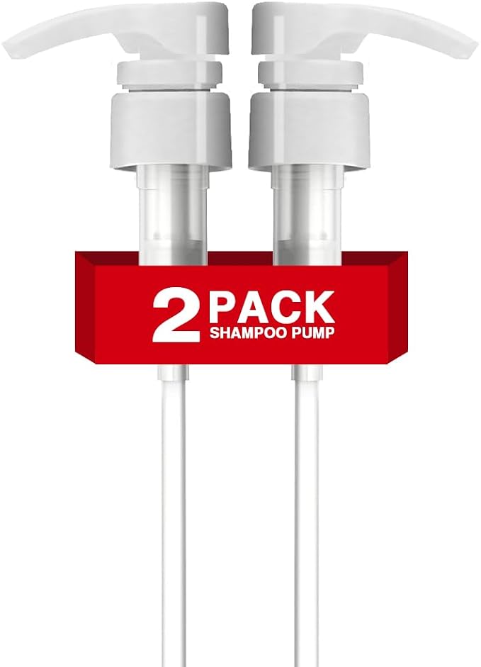 2-Pack Shampoo Pump for Liter 33.8 oz Shampoo and Conditioner, Pump Dispenser by DupakSYS