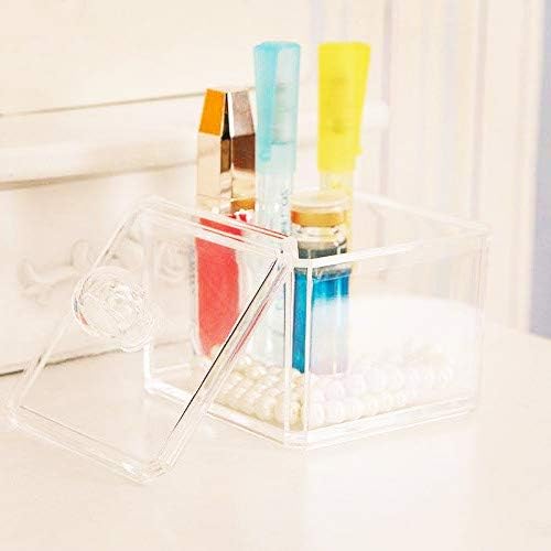 Square Acrylic Cotton Ball Pads Gauze Swab Holder Organizer Q-tip Dispenser - Image 4