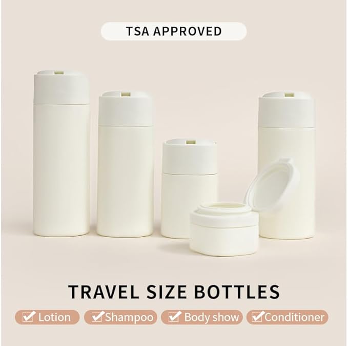 5 Pack Brief and Fashion Travel Bottles TSA Approved, BPA Free Travel Size - Image 5