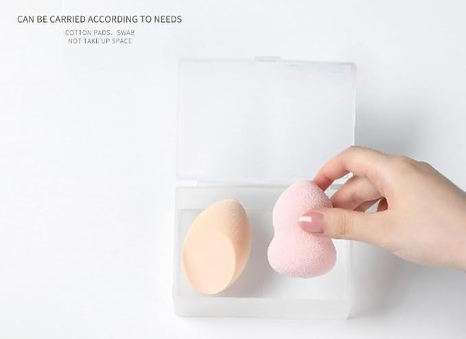 travel transparent cotton pads/swabs large capacity storage box - Image 5