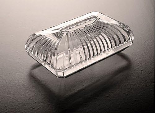 GracesDawn Facial Tissue Dispenser Box Cover Holder Modern Clear Acrylic Napkin - Image 3