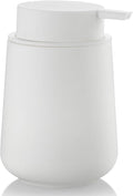 Matte Cream White Liquid Hand Soap Dispenser Plastic 11 oz by KellyHome