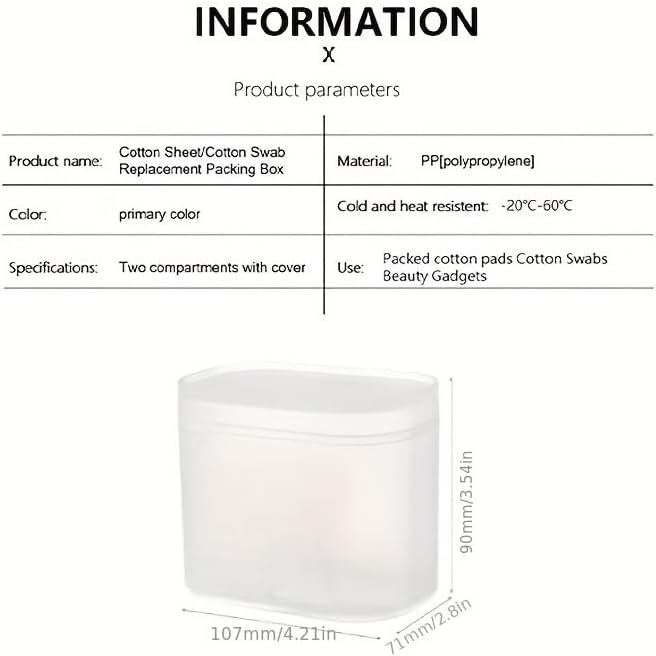 home transparent cotton pads/swabs large capacity storage box - Image 7