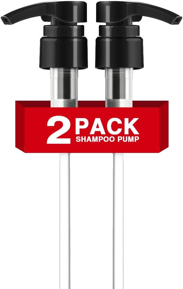 2-Pack Shampoo Pump for Liter 33.8 oz Shampoo and Conditioner, Pump Dispenser by DupakSYS