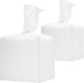HOMOTEK 2 Pack Tissue Box Cover, PU Leather Tissue Holder, Square Decorative by HOMOTEK