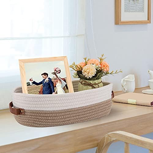 2 Pack Cotton Rope Bathroom Decor Basket, Toilet Paper Holder Basket, Farmhouse - Image 4