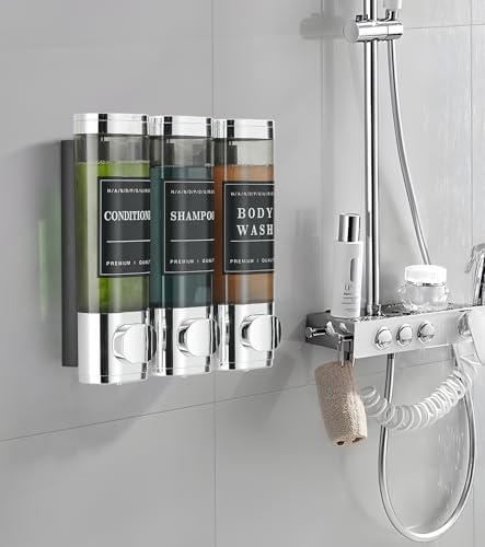 Shower Soap Dispenser Wall Mounted No Drill Shampoo Dispenser - Image 6