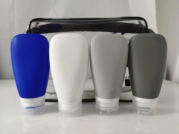 Travel Bottles for Toiletries, TSA Approved 3oz Leak Proof Silicone Refillable - Image 2