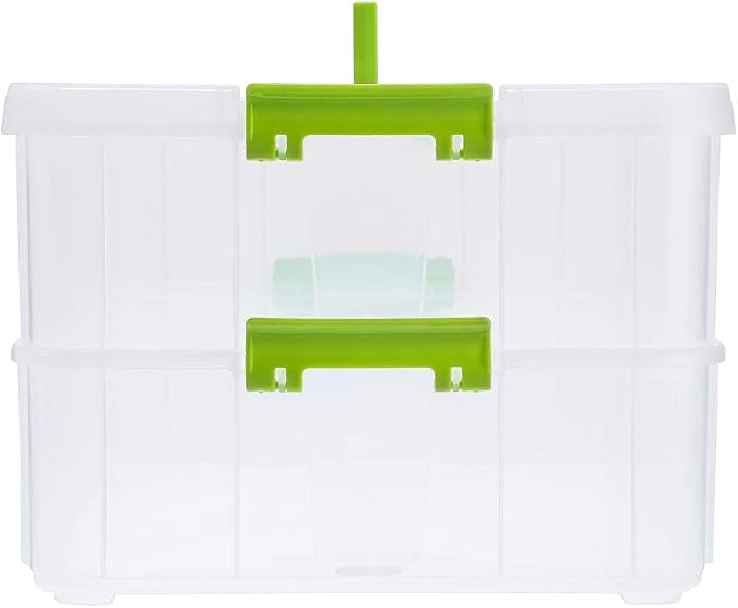 BTSKY 2 Layer Stack & Carry Box, Plastic Multipurpose Portable Storage - Image 5