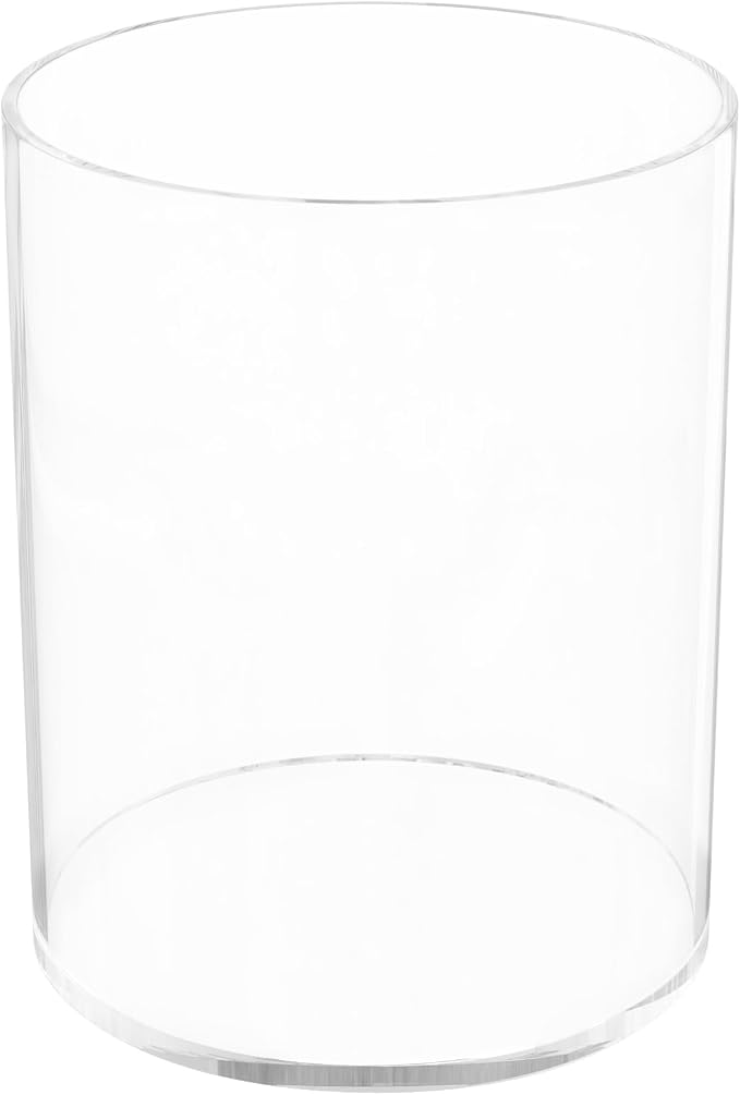 Clear Acrylic Pen Holder Round Shape, Desktop Pencil Cup Holder, Countertop by HEXSONHOMA