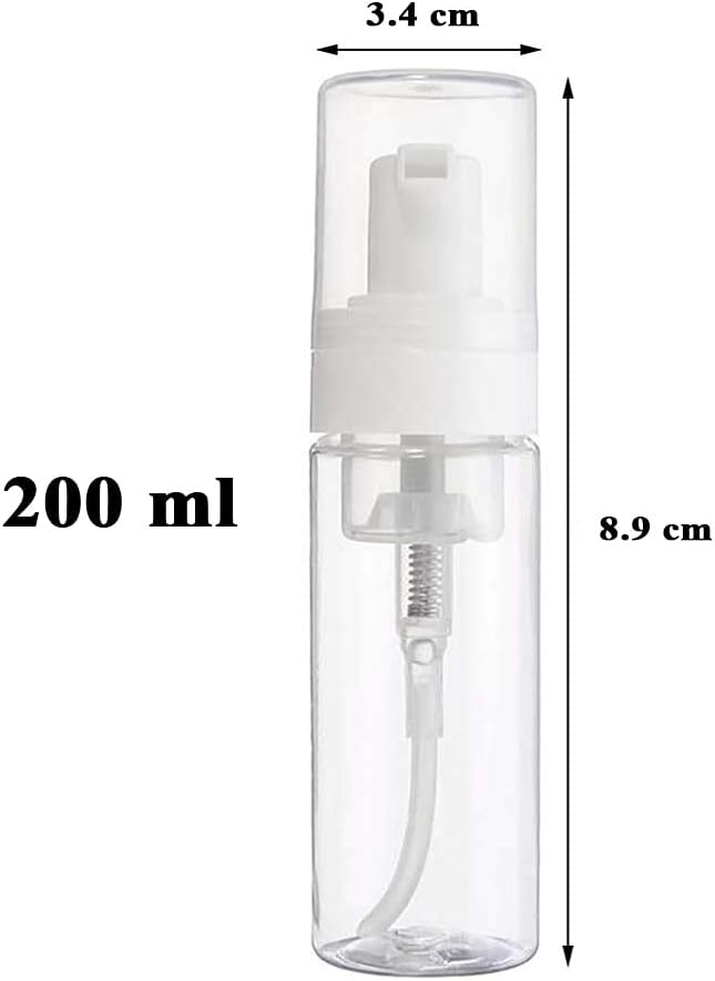 Foaming Dispenser 7oz Transparent Empty Spray Bottle 2Pcs Plastic Foam Pump - Image 2