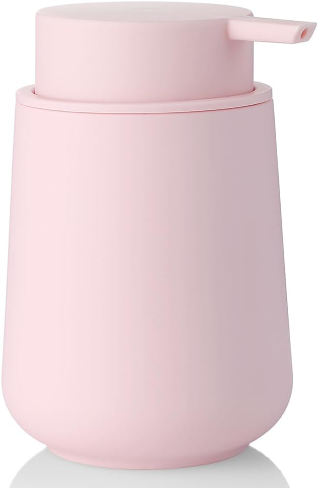 Matte Light Pink Liquid Hand Soap Dispenser Plastic 11 oz by KellyHome